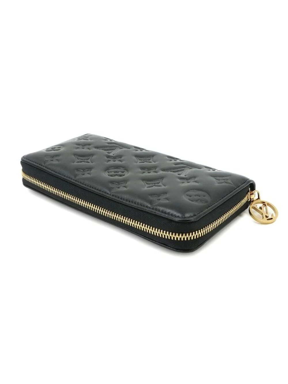 Louis Vuitton Monogram Cousin Zippy Wallet Zip Around Noir